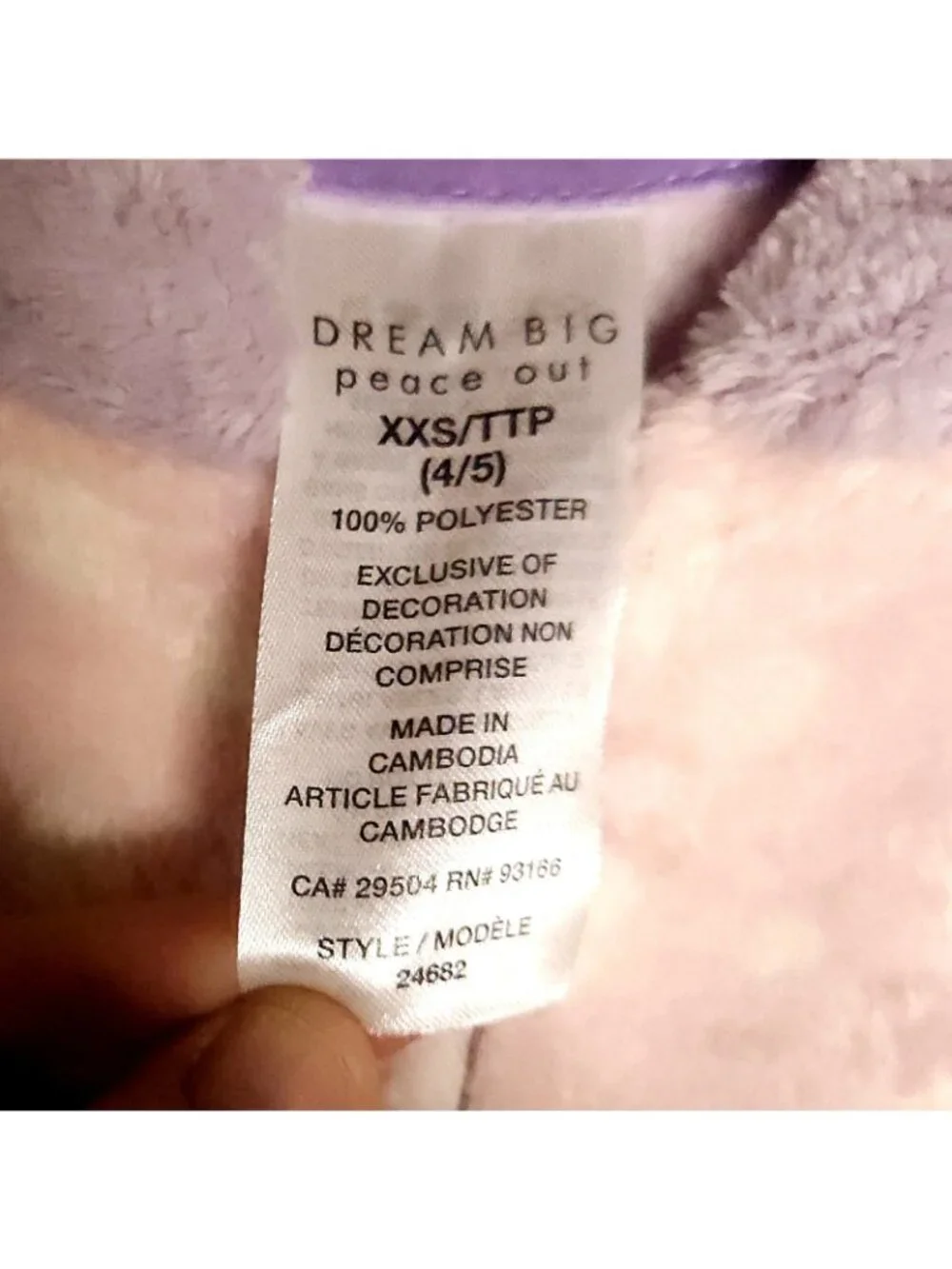 Dream Big New Purple Reindeer One Piece Footless Pajamas 4-5